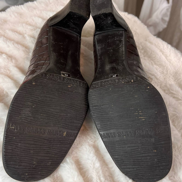 Franco sarto. Size 6 medium loafer pumps. Leather alligator print #10. - Picture 9 of 11